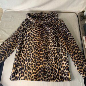 Robbie Bee Leopard Faux Fur Mod Top